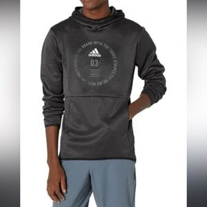 NWT Adidas Black Team Issue Badge of Sport Pullover Hoodie Climawarm